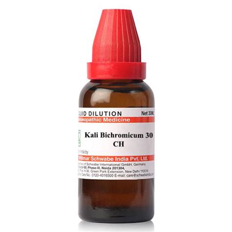 Buy Dr.Willmar Schwabe Kali Bichromicum 30 CH Dilution, 30 ml | 19 ...