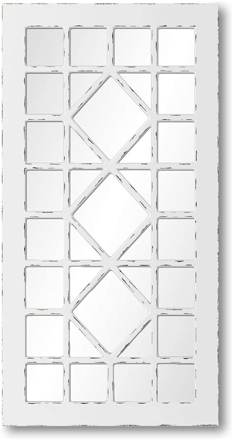 Buy Barnyard Designs 24x53 Windowpane Wood Farmhouse Wall Mirror ...