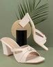 Buy Cream Heeled Sandals for Women by AlwaysIconics Online | Ajio.com