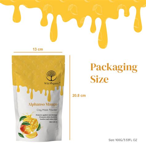 Alphanso Mango Clay Mask Powder 100 Gm – Wildorganic ind