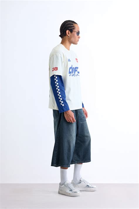 Blue Line Drift Long Sleeve T-shirt