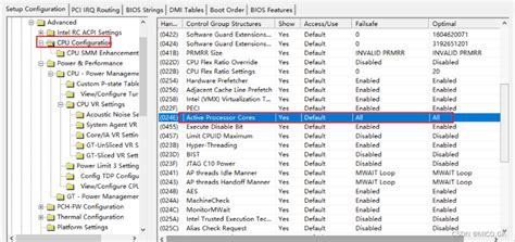 Advanced CPU Config 的图像结果