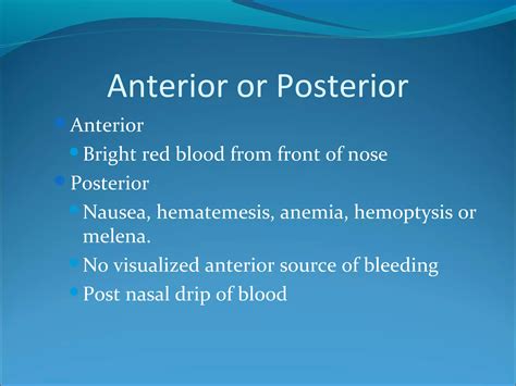 Epistaxis- Nose Bleed Overview and Managment | PPT