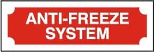 SAFETY SIGN STICKER | ANTI-FREEZE SYSTEM | 584 MM X 381 MM : Amazon.in ...