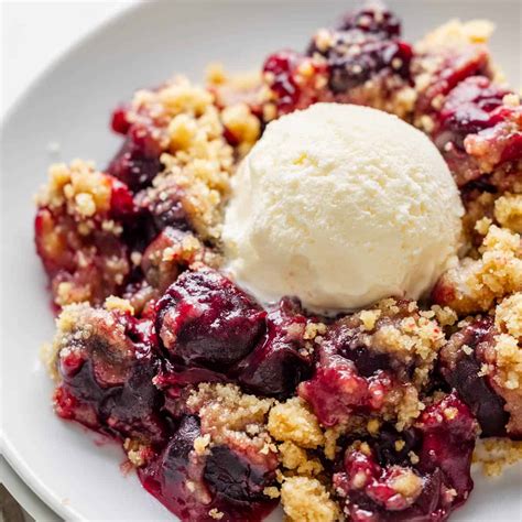 Cherry Crumble Recipe | The Stay At Home Chef