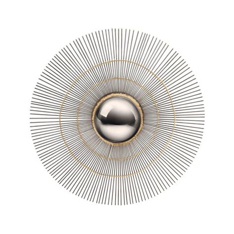 TOV Furniture TOV Decor 24-in W x 24-in H Metal Sunburst Abstract Wall ...