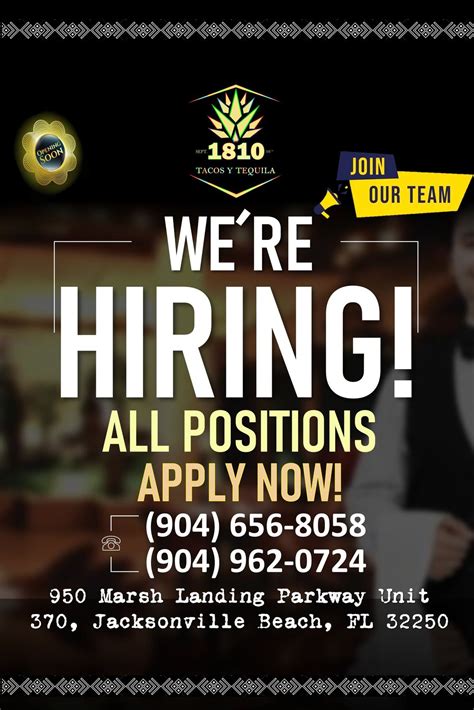 Now Hiring All Positions, 950 Marsh Landing PKWY suite 370 ...