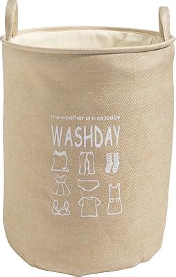 HOKIPO Folding Laundry Basket for Clothes, Round Collapsible Storage ...