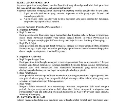 manfaat teoritis dan praktis adalah