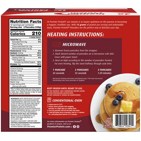 Premier Protein Frozen Protein Pancakes, 36 Count (36 ct) Delivery or ...