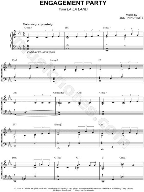 engagement party piano sheet music
