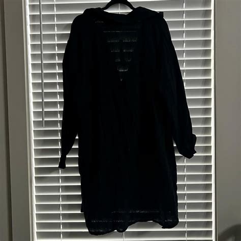 Plus Black Shirt Dress/Cover Up NWT Size: 2X... - Depop
