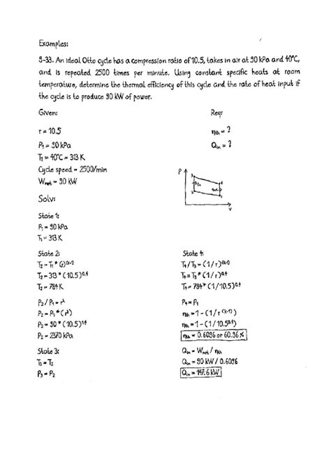 Image result for Thermodynamics Cycle Example Problem