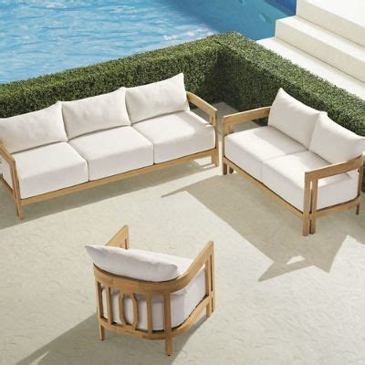 Porticello 3-pc. Sofa Set in Natural Teak | Frontgate