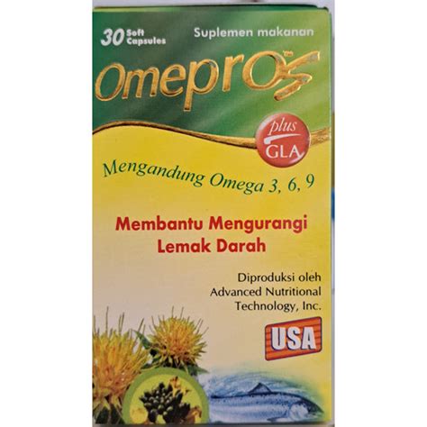 Jual Omepros plus GLA mengandung Omega 3,6,9 30's Soft Capsules - Kab ...