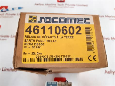 Socomec isom ds100 earth fault relay 46110602 – Aeliya Marine Tech