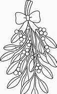 Image result for Black and White Clip Art of Mistletoe