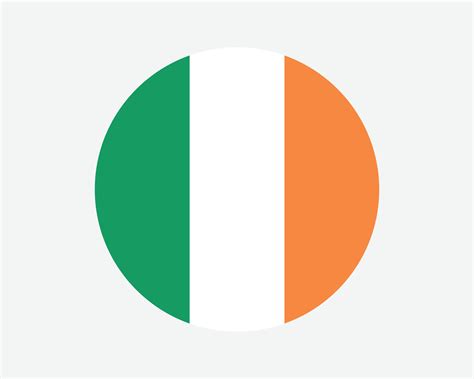 Ireland Round Country Flag. Irish Circle National Flag. Republic of ...