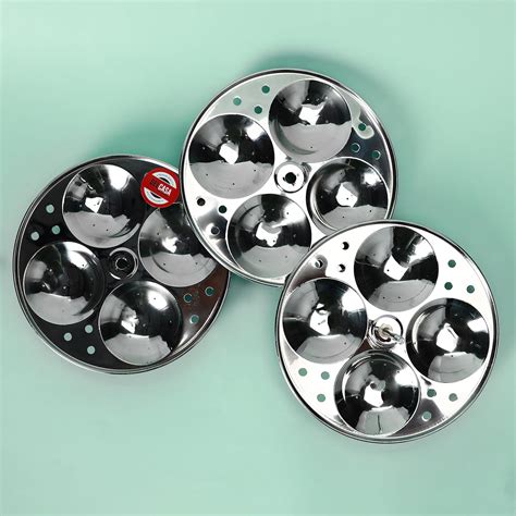 Delcasa Idli Stand, Stainless Steel 3 Plate Idli Stand, DC2749 : Amazon ...