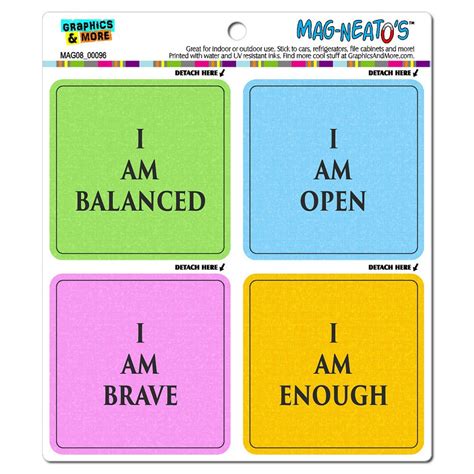 Buy Graphics and More Yoga Affirmations I Am Open Enough Brave Balanced ...