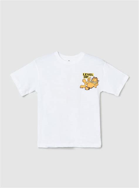 Buy Boys Garfield Print Oversized T-shirt Online at just Rs. 399.0 ...