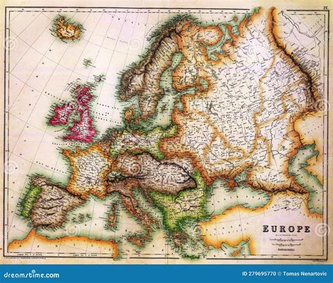 Vintage Europe Map Image Download, Printable Vintage European Map, Old Map of Europe, Europa ...
