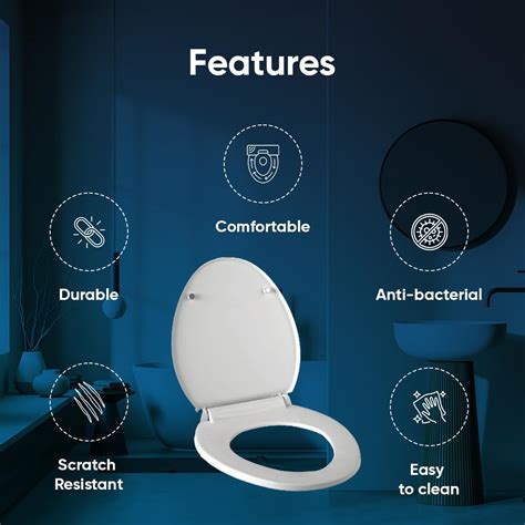 Parryware Solid N Soft Close Toilet Seat Cover with Hinges - E83561C ...