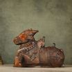 Buy Pure Brass Fully Carved Nandi Statue - 8" - Budhshiv.com