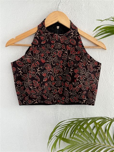 Pushpika Ajrakh Halter Neck Crop Top – NIMSAA
