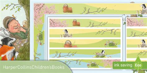 FREE! - Percy the Park Keeper: One Springy Day Display Borders
