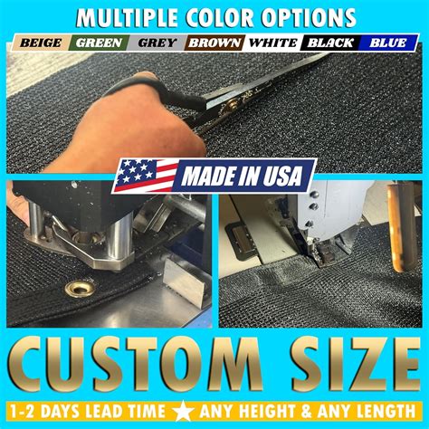 hgudesign 4' x 50' Privacy Fence Screen 170 Mesh Shade Netting with ...