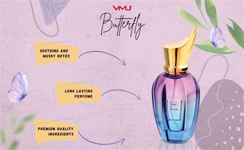 Buy VMJ Butterfly (Hot Pink) Long Lasting Smell Premium Perfume, Fresh ...