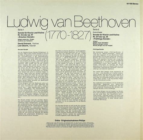 David Oistrach. Lew Oborin. Beethoven. Violinsonate A-dur "Kreutzer ...