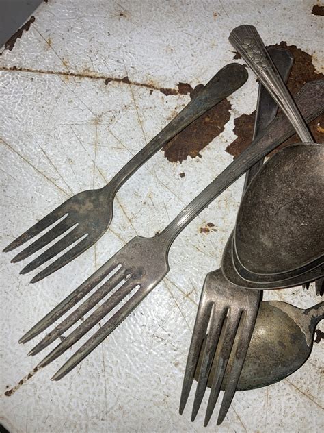 2 Pounds Single Pieces Silver Plate Scrap Craft Silverware Lot | eBay