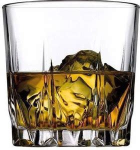LSK SALES (Pack of 6) Crystal Cut Whisky Glass of 300 ml pack of 6 ...