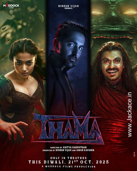 Thamma : Box Office, Budget, Hit or Flop, Predictions, Posters, Cast ...