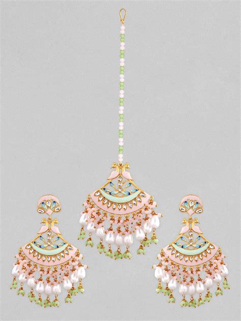 Shop Exquisite Maang Tikka Earring Sets at Rubans | Finest Collection