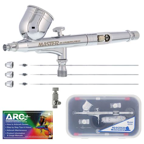 Buy Master Airbrush G233 Pro Set with 3 Nozzle Sets - Dual-Action ...
