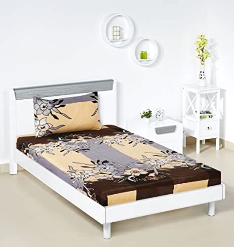 Buy Amazon Brand - Solimo Super Soft Polyester Double Bedsheet with 2 ...