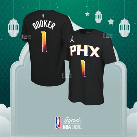 Jual Tshirt Kaos Basket Phoenix SUNS NO 1 Devin Booker CITY Edition ...