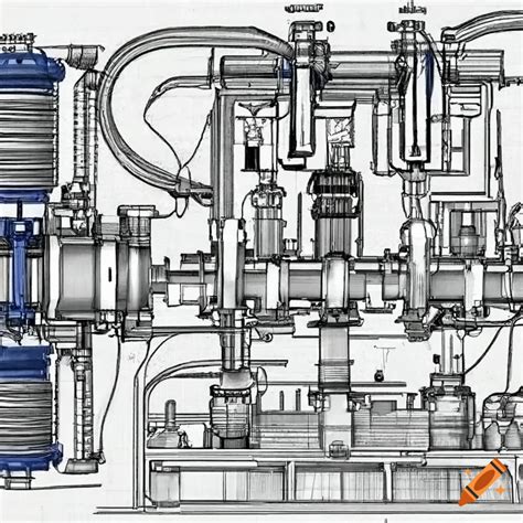 Engineering drawings and schematics for hydraulic ram pump system ...