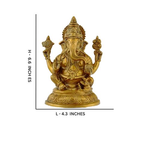 The Advitya | Lord Ganpati Brass Statue | Ganesha Statue