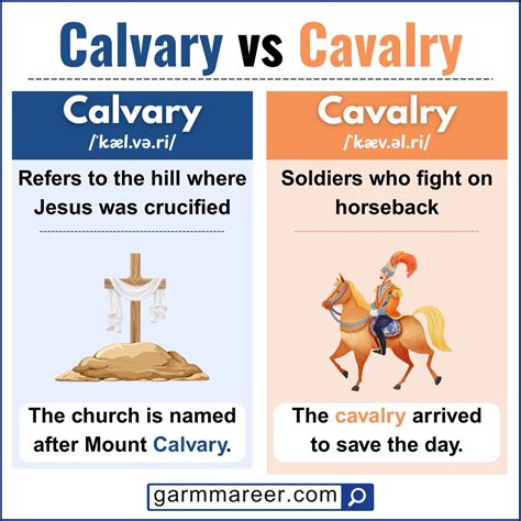 Calvary vs Cavalry: Meaning, Difference, and Examples - Grammareer