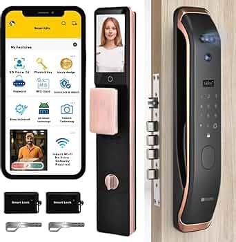 GOLENS X73 New Luxury Smart Door Lock LCD Display, Camera Dual ...
