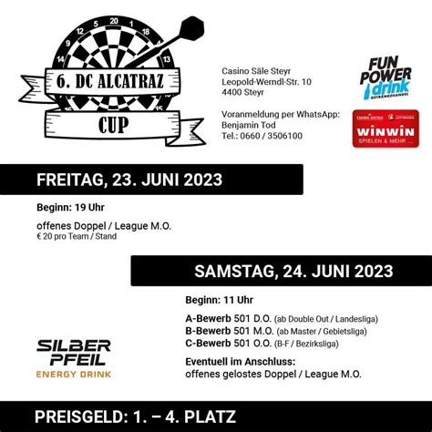 6.Alcatraz Cup, Casinosäle Steyr, 23 June to 25 June | AllEvents.in