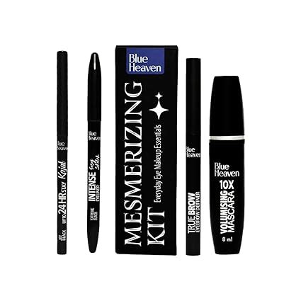 Buy Blue Heaven Mesmerising Eye Kit Combo Pack of 4 | Kajal, Mascara ...