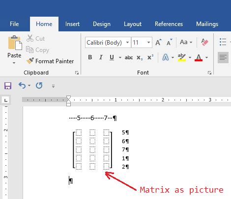 Rezultat imagine pentru By Using Microsoft Word Write Matrix