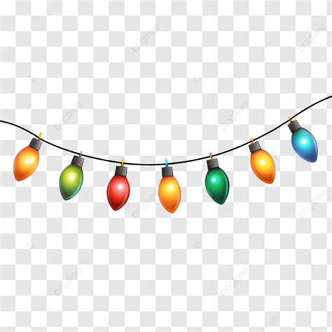Colorful Christmas Lights Clipart Illustration, Christmas Lights ...
