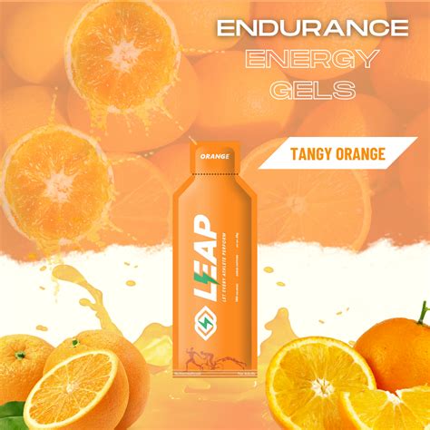 LEAP Energy Gels Pack of 12 : Assorted Flavors of 4 Mango-4 Orange-4 G ...