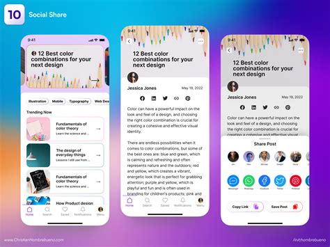 010 - Social Share | 100 Daily UI Challenge by Christian Hombrebueno on ...